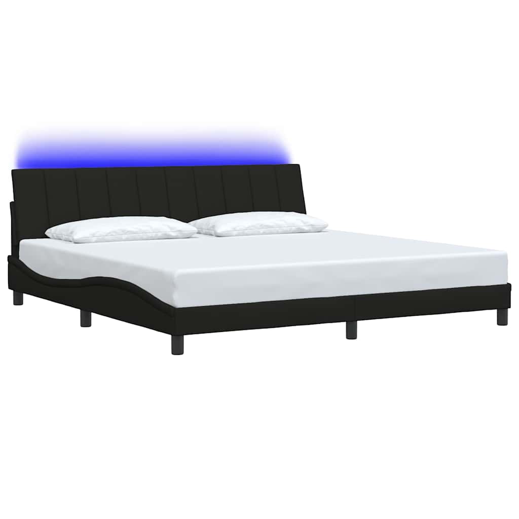 Giroletto senza Materasso Hanko Nero 200x200 cm in Tessuto