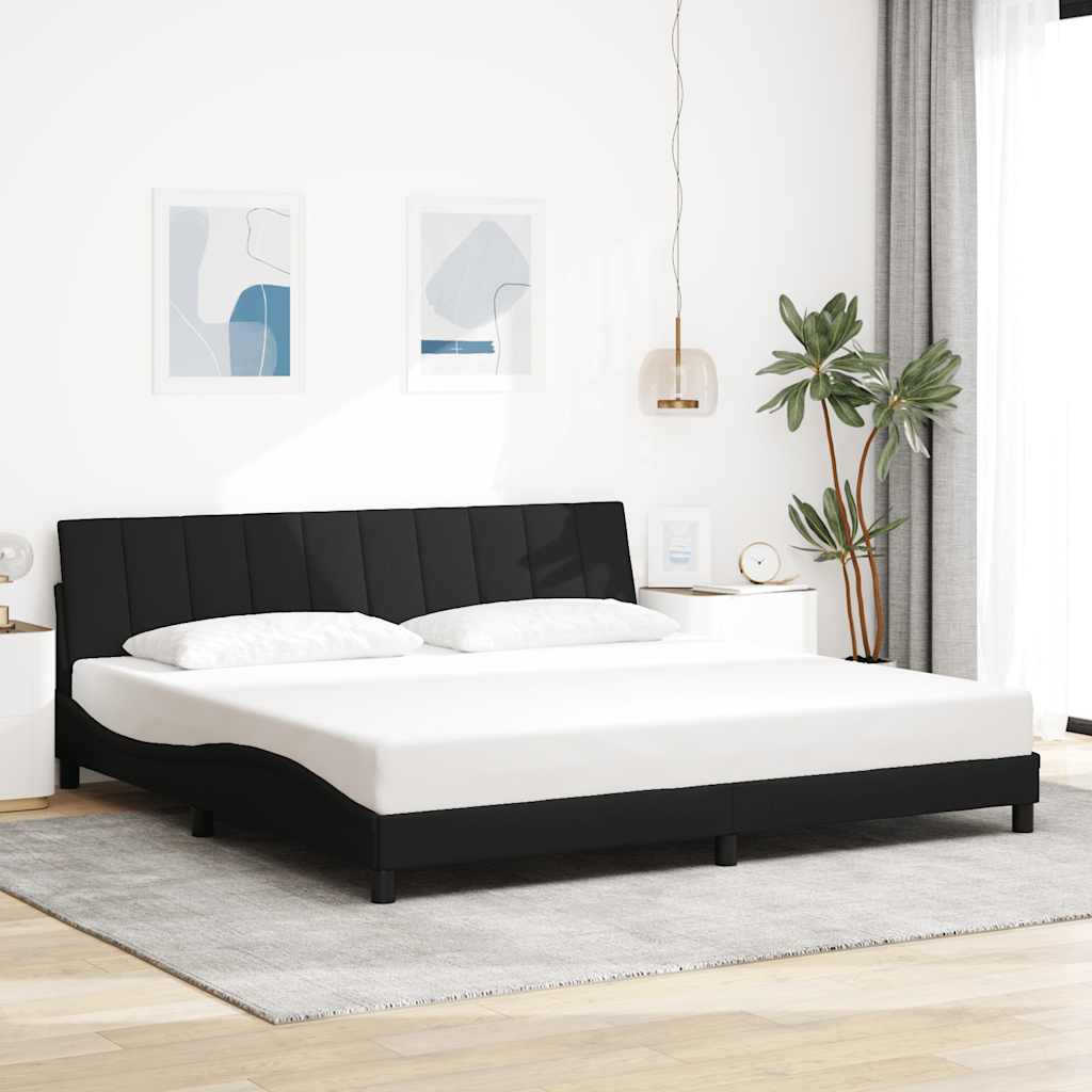 Giroletto senza Materasso Hanko Nero 200x200 cm in Tessuto
