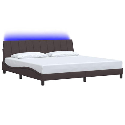 Giroletto senza Materasso Hanko Marrone Scuro 200x200 cm in Tessuto
