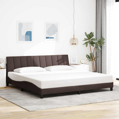 Giroletto senza Materasso Hanko Marrone Scuro 200x200 cm in Tessuto