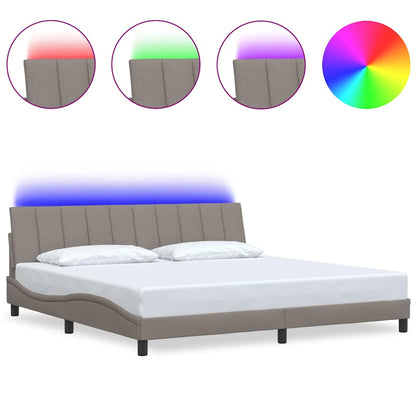 Giroletto senza Materasso Hanko Tortora 200x200 cm in Tessuto