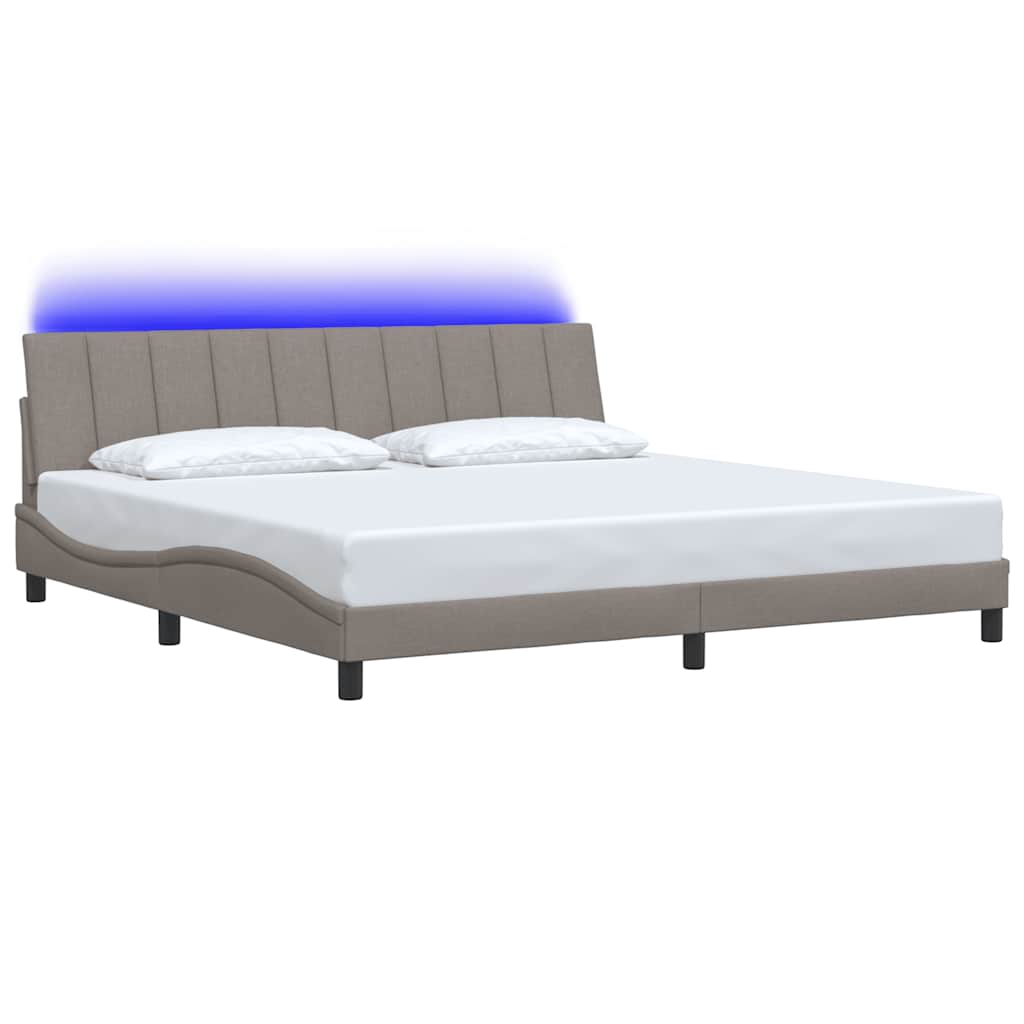 Giroletto senza Materasso Hanko Tortora 200x200 cm in Tessuto