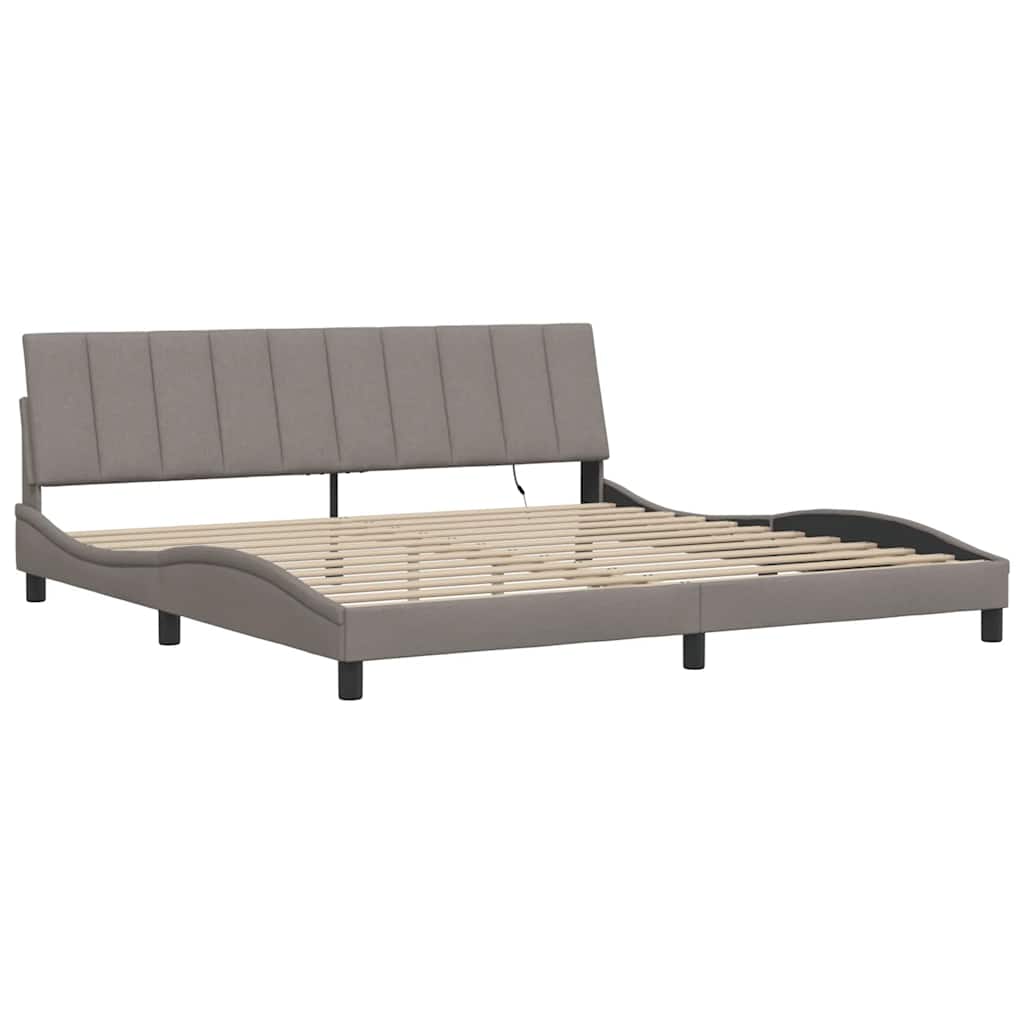 Giroletto senza Materasso Hanko Tortora 200x200 cm in Tessuto