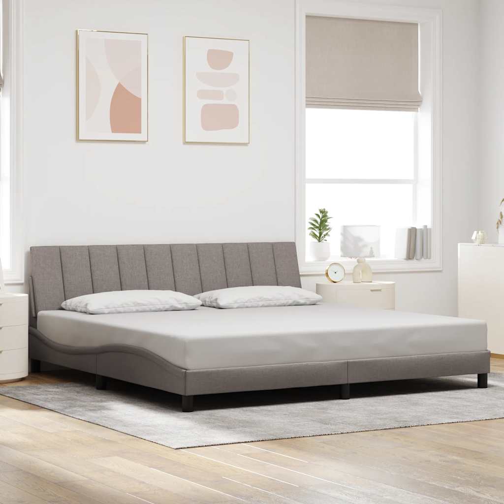 Giroletto senza Materasso Hanko Tortora 200x200 cm in Tessuto