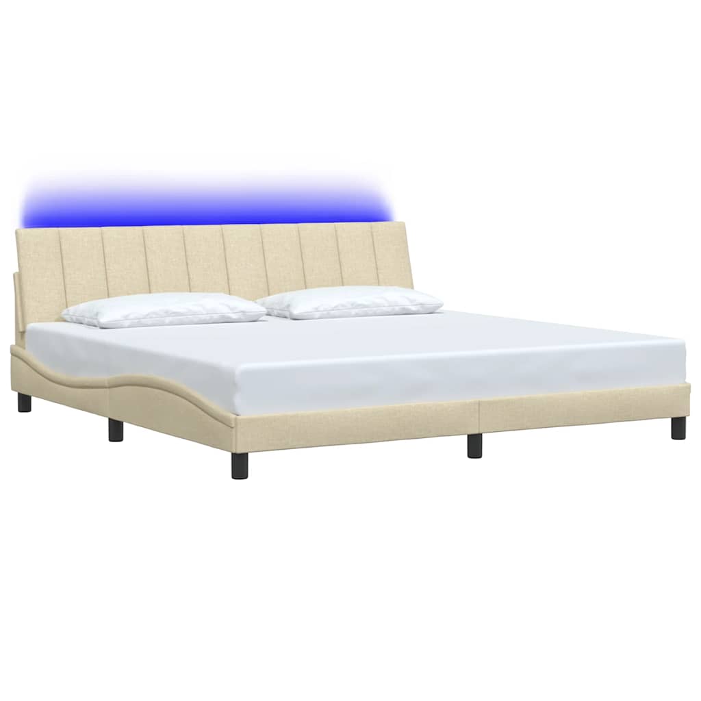 Giroletto senza Materasso Hanko Crema 200x200 cm in Tessuto