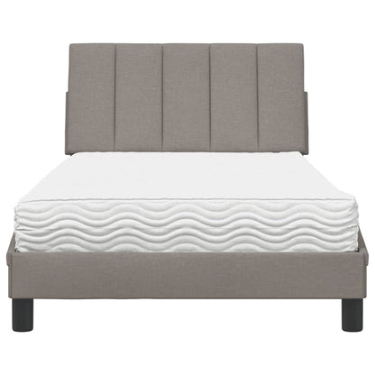 Letto con Materasso Hanko Tortora 100x200 cm in Tessuto