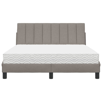 Letto con Materasso Hanko Tortora 120x200 cm in Tessuto
