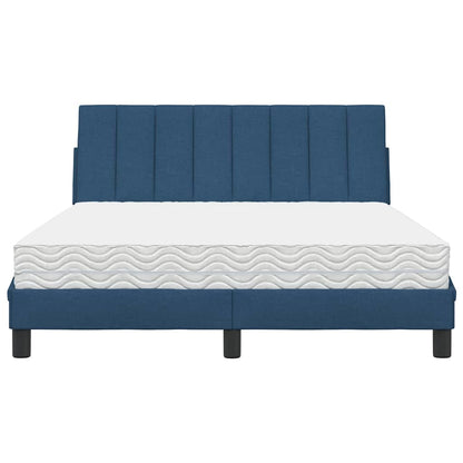 Letto con Materasso Hanko Blu 140x190 cm in Tessuto