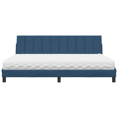 Letto con Materasso Hanko Blu 200x200 cm in Tessuto