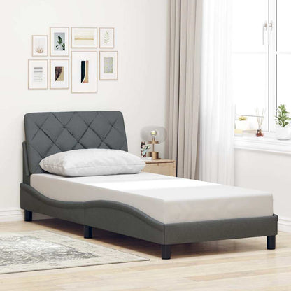 Giroletto senza Materasso Grigio Scuro 80x200 cm Tessuto