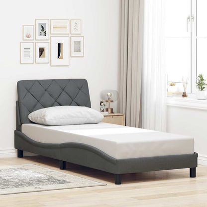 Giroletto senza Materasso Grigio Scuro 90x190 cm Tessuto