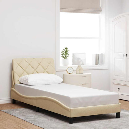 Giroletto senza Materasso Crema 90x190 cm in Tessuto