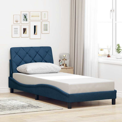 Giroletto senza Materasso Blu 90x190 cm in Tessuto