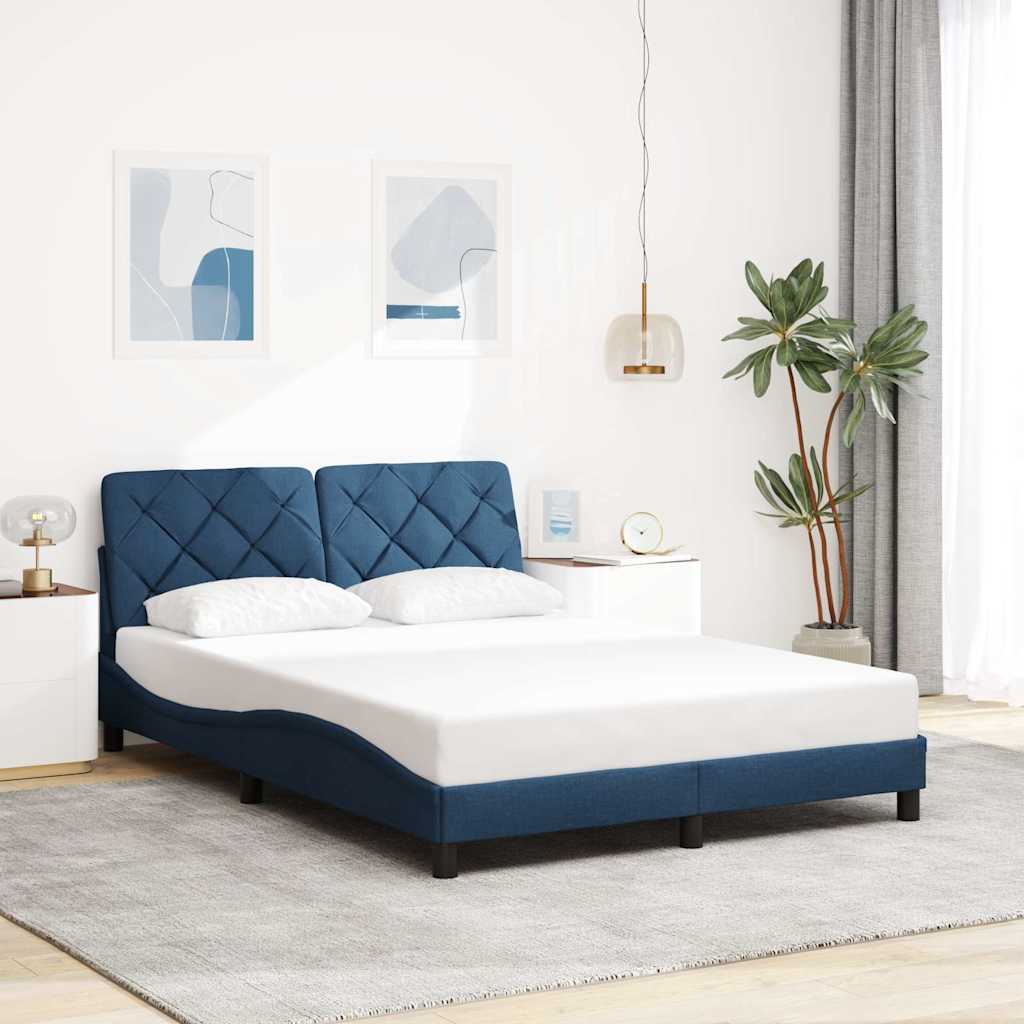 Giroletto senza Materasso Blu 140x200 cm in Tessuto