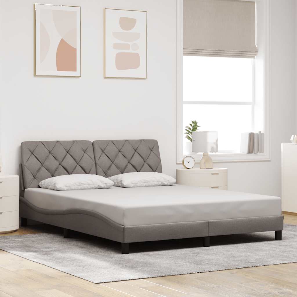 Giroletto senza Materasso Tortora 160x200 cm in Tessuto