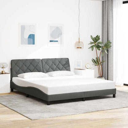 Giroletto senza Materasso Grigio Scuro 180x200 cm Tessuto