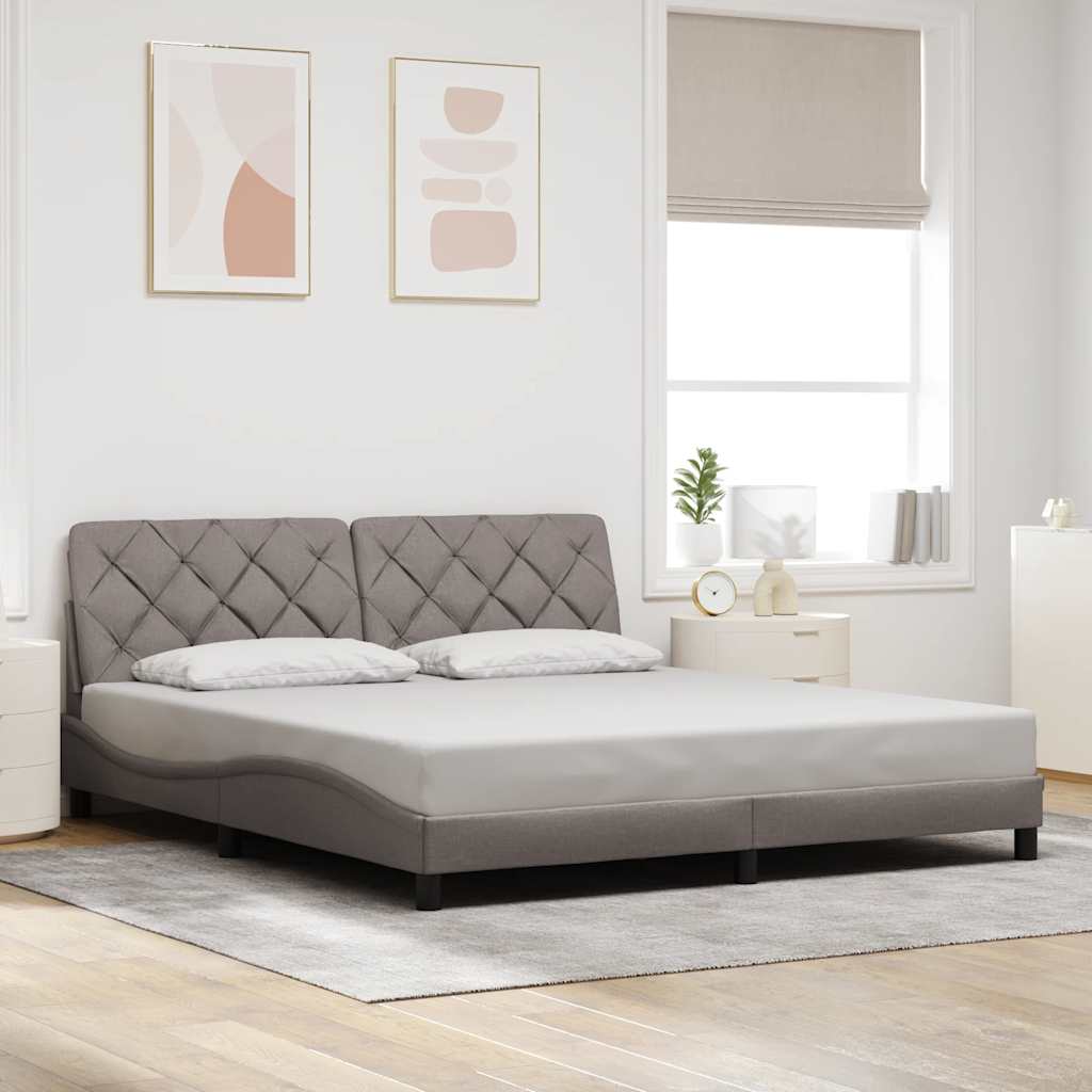 Giroletto senza Materasso Tortora 180x200 cm in Tessuto