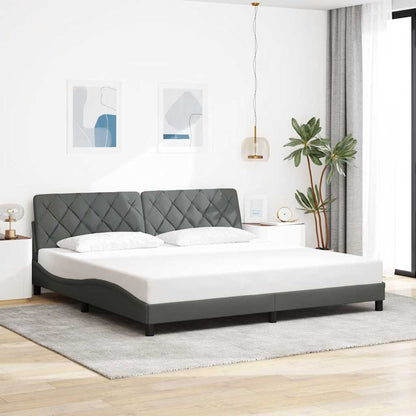 Giroletto senza Materasso Grigio Scuro 200x200 cm Tessuto