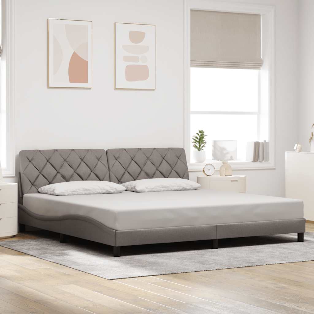 Giroletto senza Materasso Tortora 200x200 cm in Tessuto