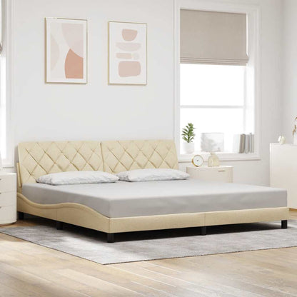 Giroletto senza Materasso Crema 200x200 cm in Tessuto