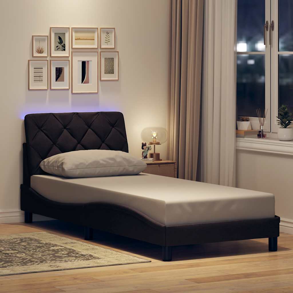 Giroletto con LED senza Materasso 90x190 cm Tessuto