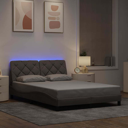 Giroletto con LED senza Materasso Tortora 120x200 cm Tessuto