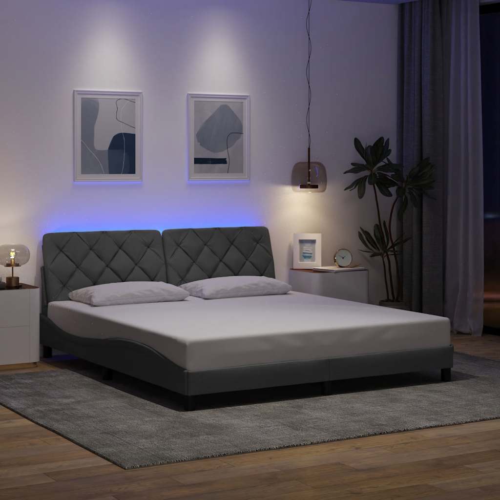 Giroletto con LED senza Materasso 180x200 cm in Tessuto