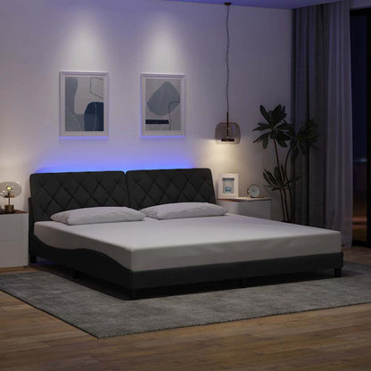 Giroletto con LED senza Materasso 200x200 cm Tessuto