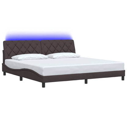 Giroletto con LED senza Materasso 200x200 cm in Tessuto