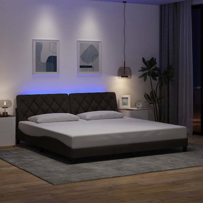 Giroletto con LED senza Materasso 200x200 cm in Tessuto