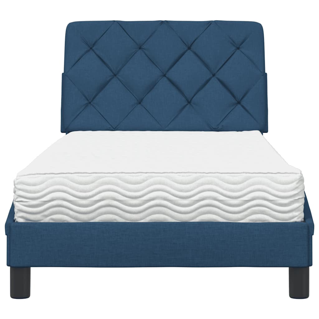 Letto con Materasso Blu 80x200 cm in Tessuto