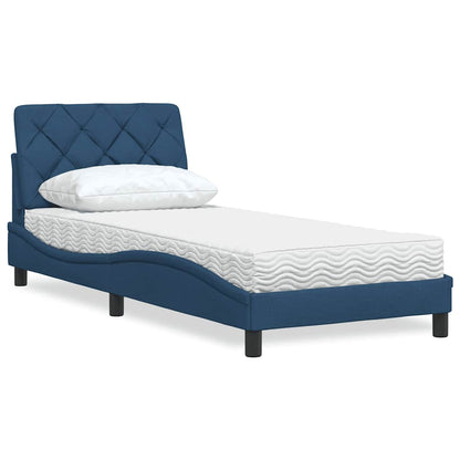 Letto con Materasso Blu 80x200 cm in Tessuto