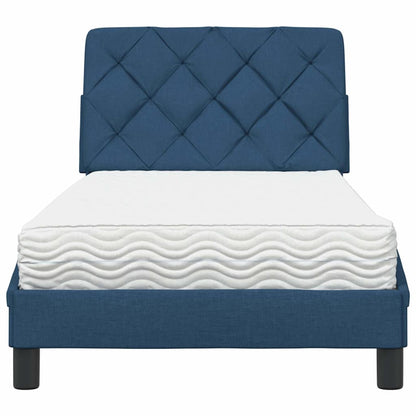 Letto con Materasso Blu 90x190 cm in Tessuto