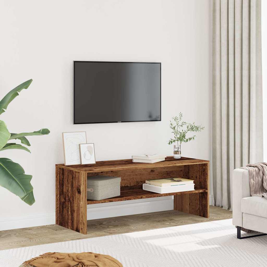 Mobile Porta TV Legno Vecchio 100x40x40 cm in Truciolato