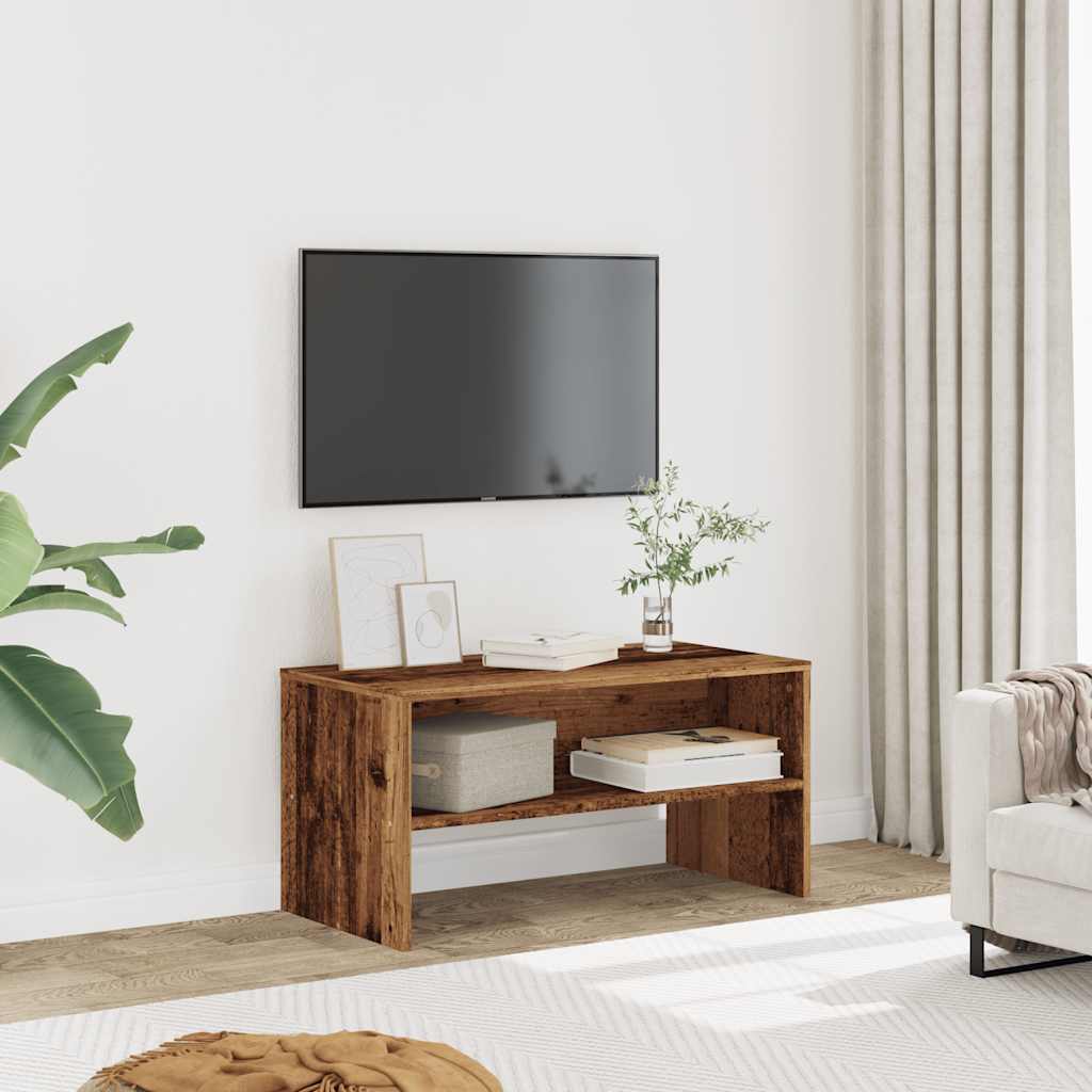 Mobile Porta TV Legno Antico 80x40x40 cm in Legno Multistrato