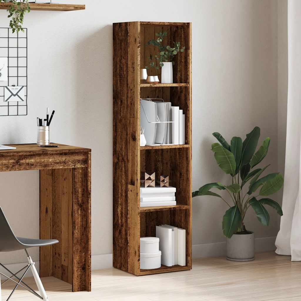 Libreria Legno Antico 36x30x143 cm in Legno Multistrato