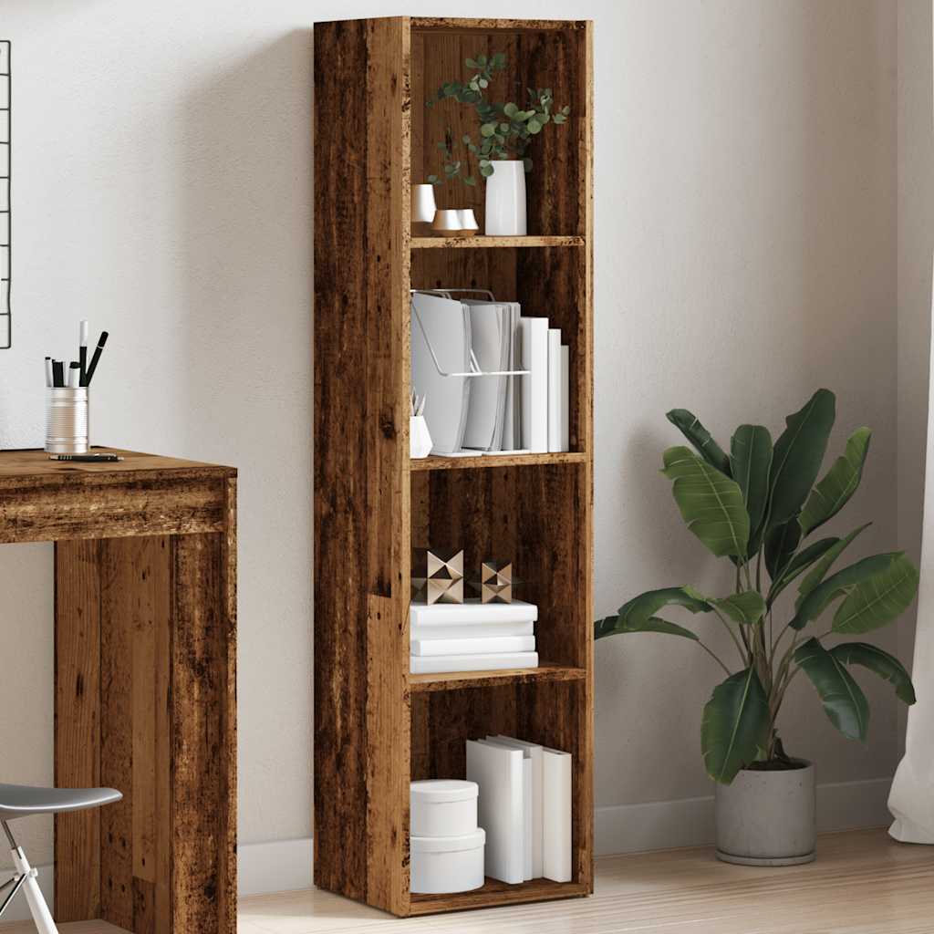 Libreria Legno Antico 36x30x143 cm in Legno Multistrato