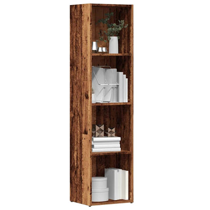 Libreria Legno Antico 36x30x143 cm in Legno Multistrato