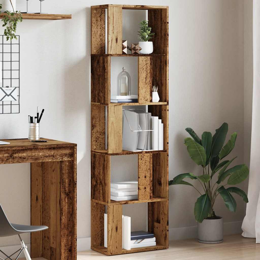 Libreria Legno Antico 45x24x159 cm in Legno Multistrato
