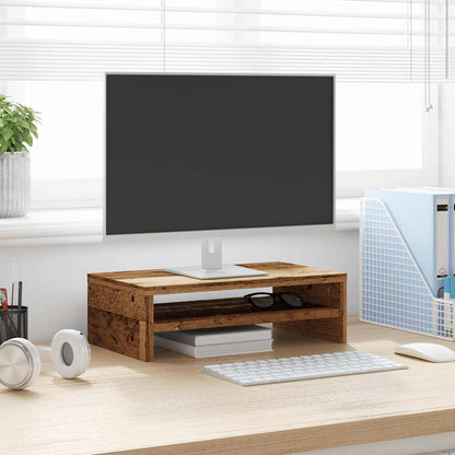 Supporto per Monitor Legno Antico 42x24x13 cm Legno Multistrato