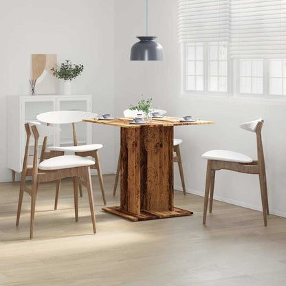 Tavolo da Pranzo Legno Antico 80x80x75 cm in Legno Multistrato