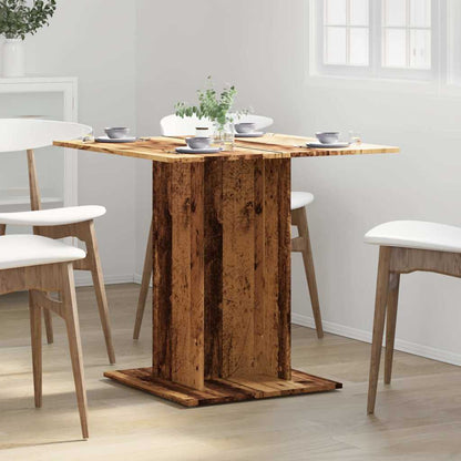 Tavolo da Pranzo Legno Antico 80x80x75 cm in Legno Multistrato