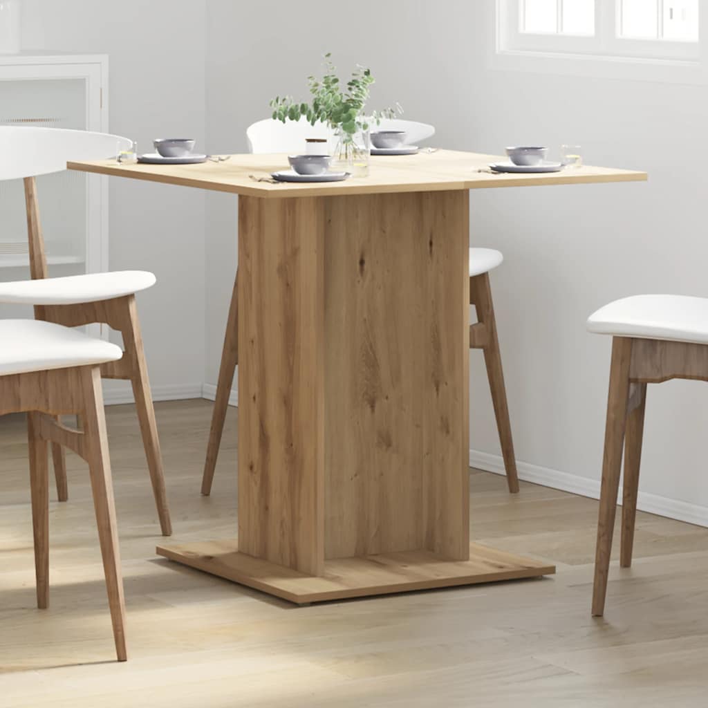 Tavolo Pranzo Rovere Artigianale 80x80x75 cm Legno Multistrato