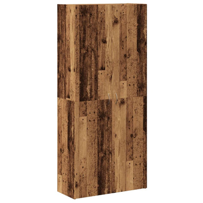 Scarpiera Legno Antico 80x35,5x180 cm in Legno Multistrato