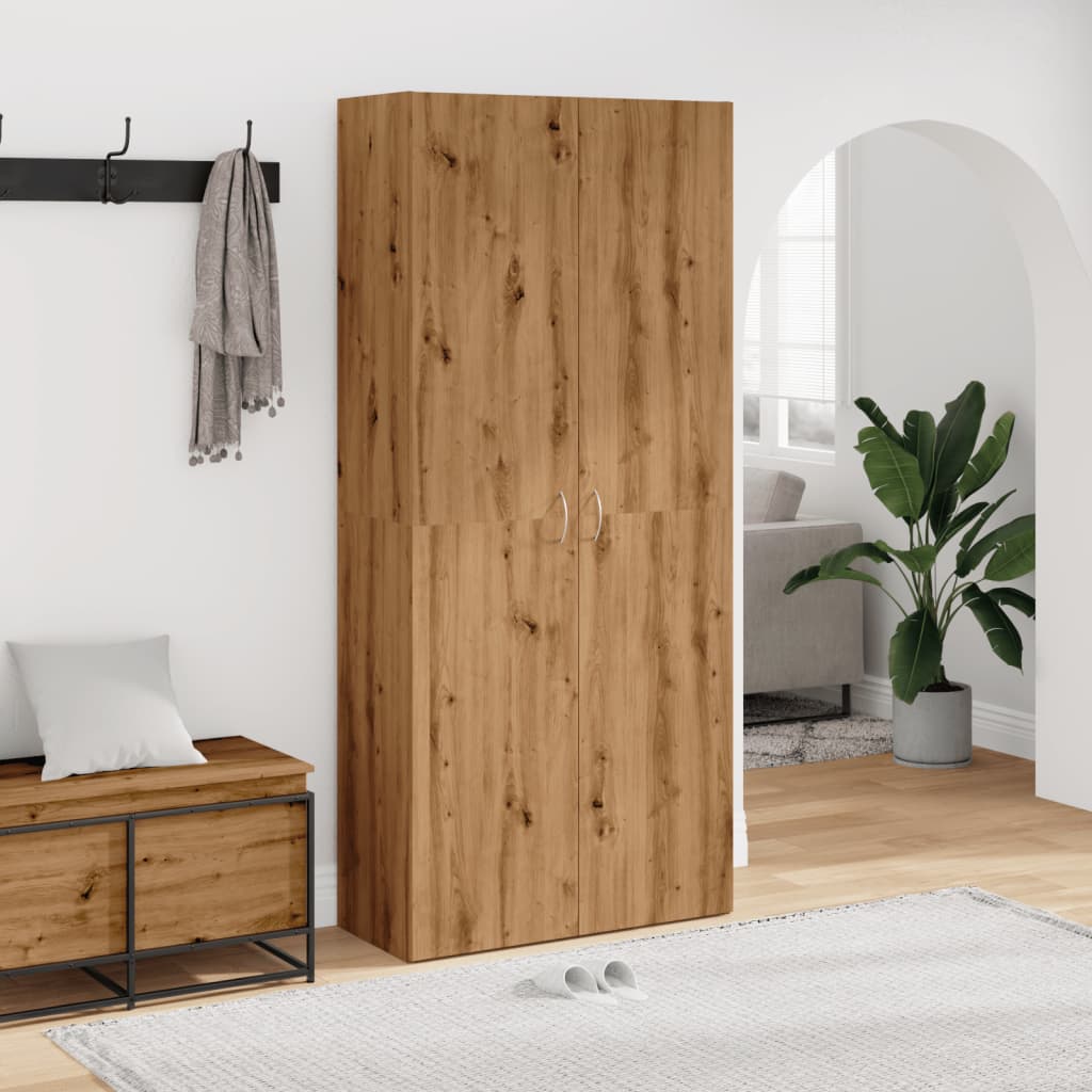 Scarpiera Rovere Artigianale 80x35,5x180cm in Legno Multistrato