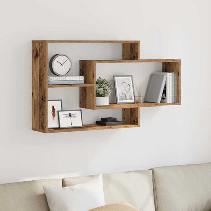 Scaffale a Parete Legno Antico 104x20x58,5 cm in Truciolato