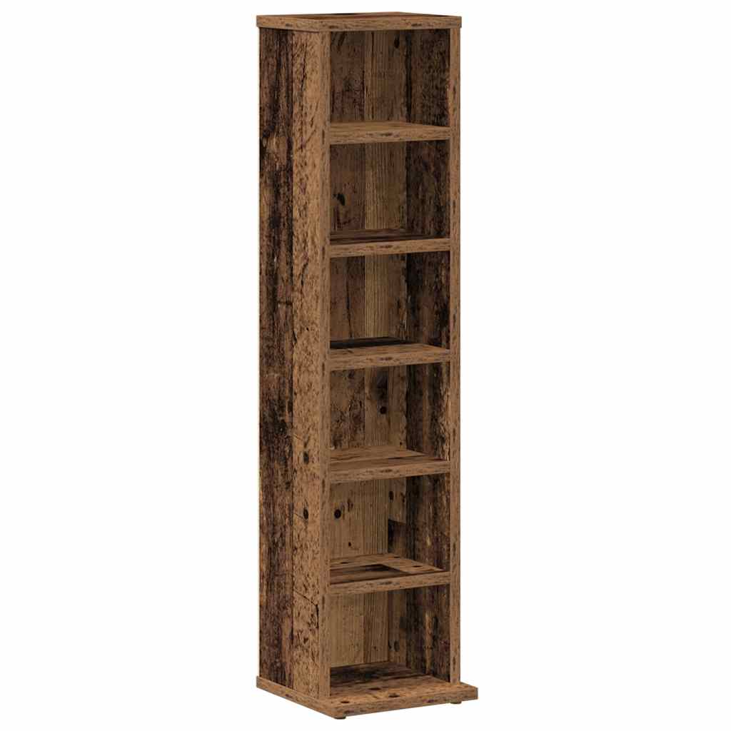 Mobile Porta CD Legno Vecchio 21x20x88 cm in Legno Multistrato