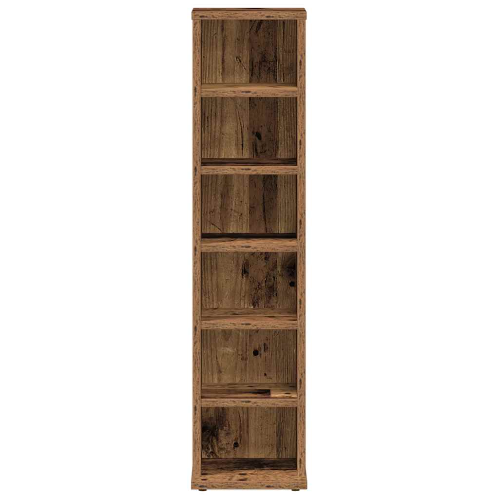Mobile Porta CD Legno Vecchio 21x20x88 cm in Legno Multistrato