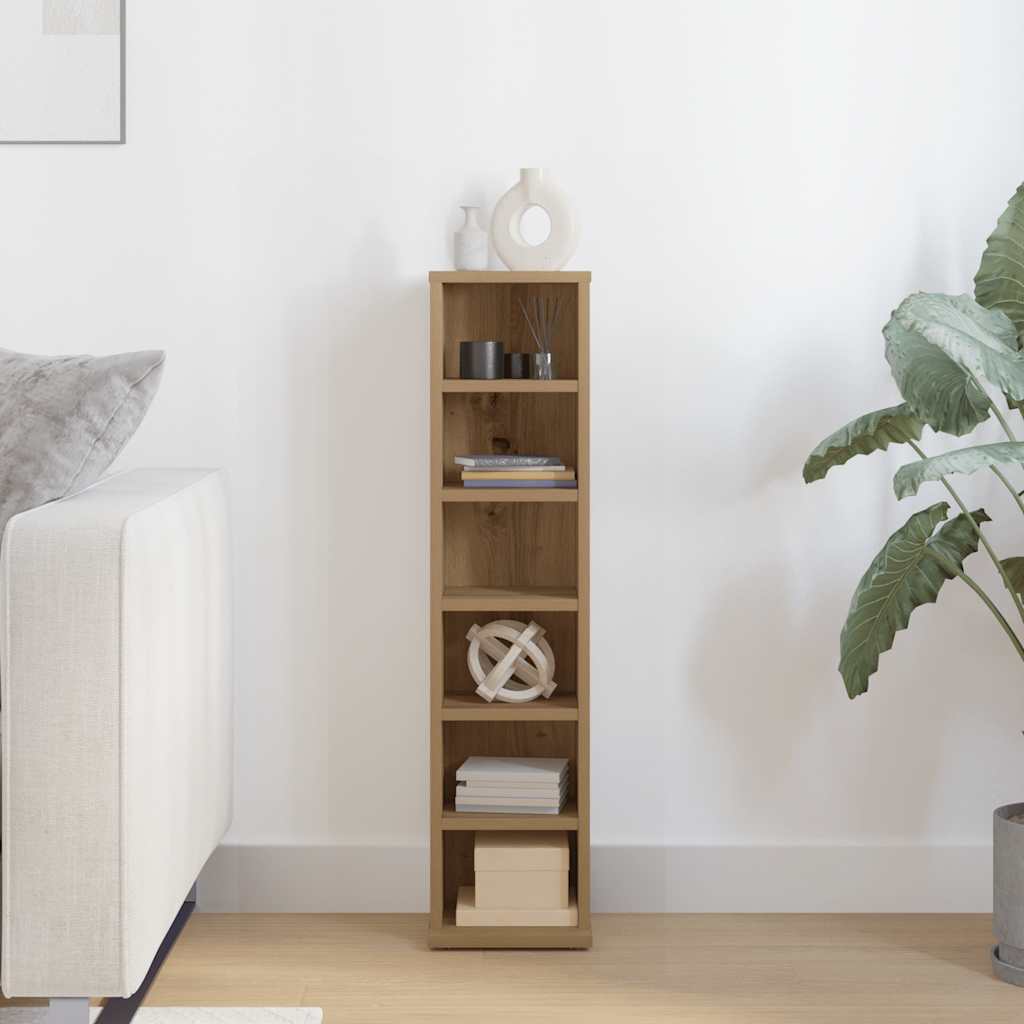 Mobile Porta CD Artigianale 21x20x88 cm Legno Multistrato