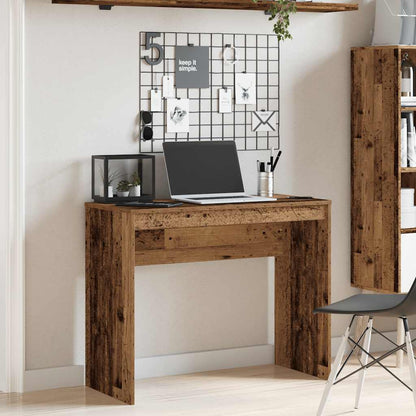 Scrivania Legno Antico 90x40x72 cm in Legno Multistrato